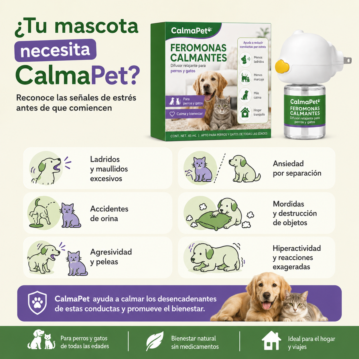 Calmapet Kit de difusor calmante para perros